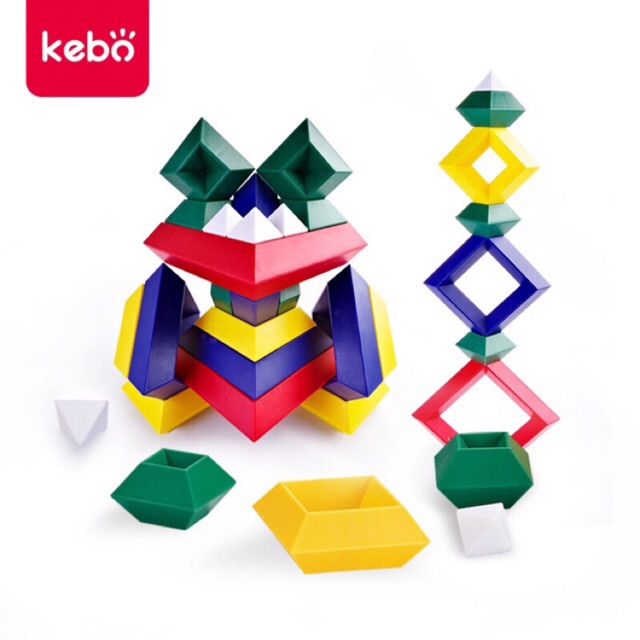 Wisdom pyramid cube children\'s toys baby puzzle building blocks assembled 科博智慧金字塔儿童益智玩具宝宝拼装智力积木多功能动脑男孩魔方