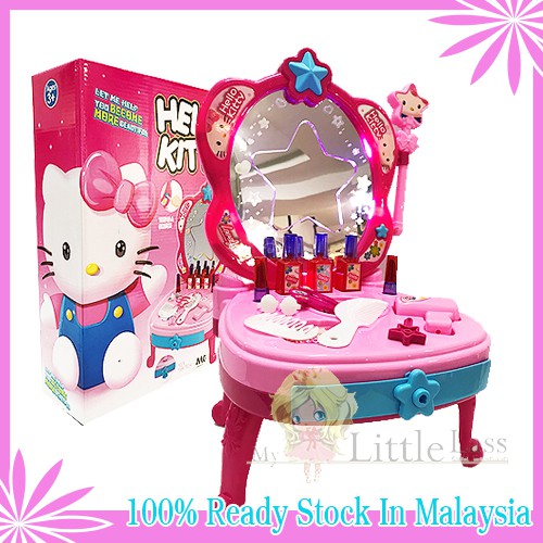 HELLO Kitty LOL Girl/Frozen Make Up Role Play Toys Vanity Table Flashing LED Light Musical Toy