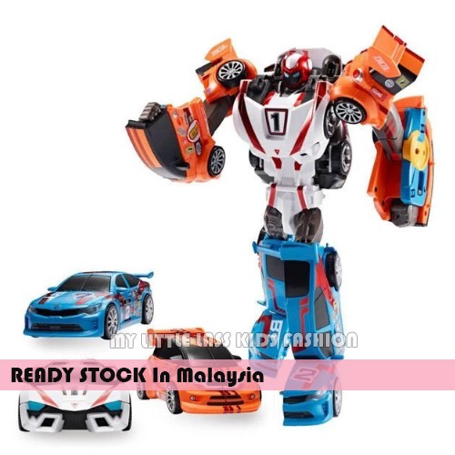 TOBOT Mini Champion 3 In 1 Robot Toy 3 Cars Transformer Toy + Human Characters+Weapon Toys for boys