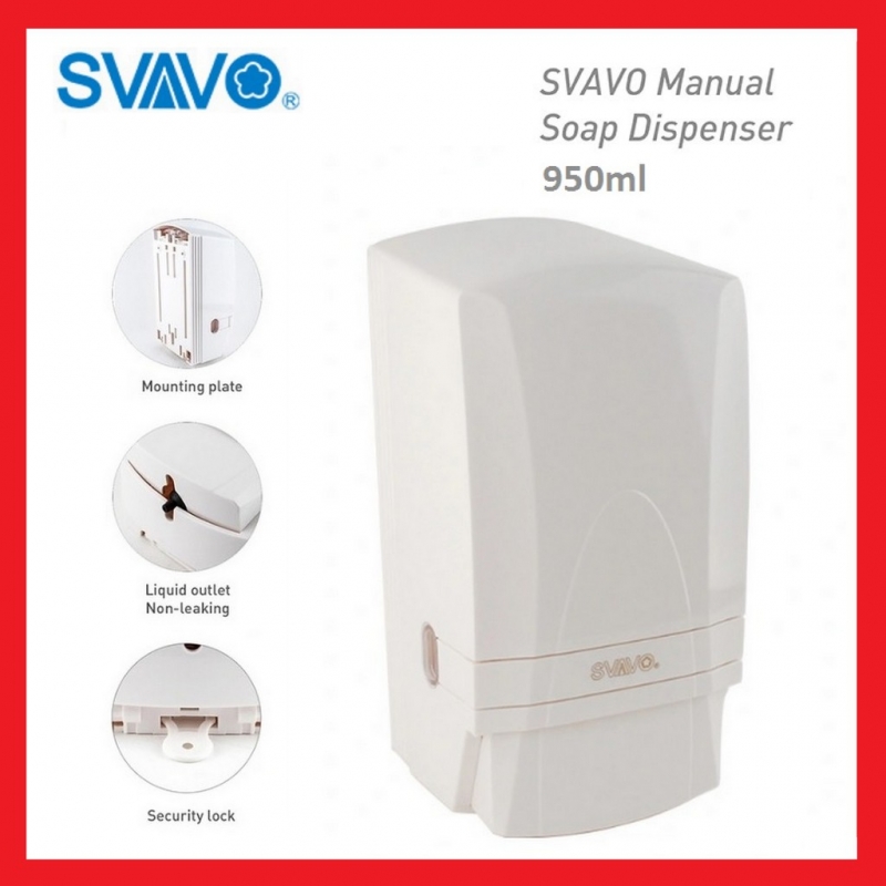 Svavo 950ml Wall Mounted Soap Dispenser - V-710
