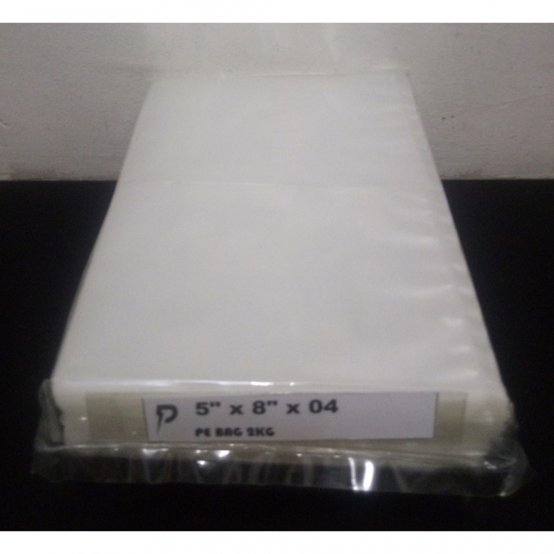 PE04 / 5 x 8 inch Clear PE 04 (0.04mm) Plastic Bag / Thin PE Bag / Jenis Nipis / Pembungkus Kerepek PE Lutsinar