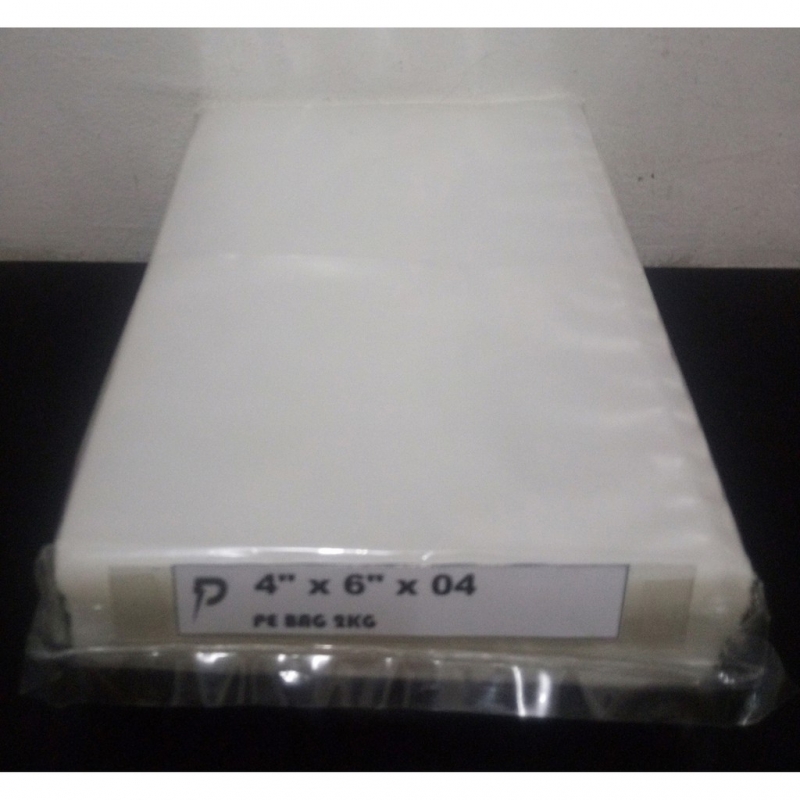 PE 04 / 4 x 6 inch Clear PE 04 (0.04mm) Plastic Bag / Thin PE Bag / Jenis Nipis / Pembungkus Kerepek PE Lutsinar