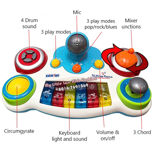 Musical Illuminating DJ Mixer Piano Toy