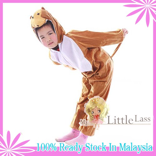 Deluxe Children Monkey Big Head Dress Costume Animal Fairytale Outfit