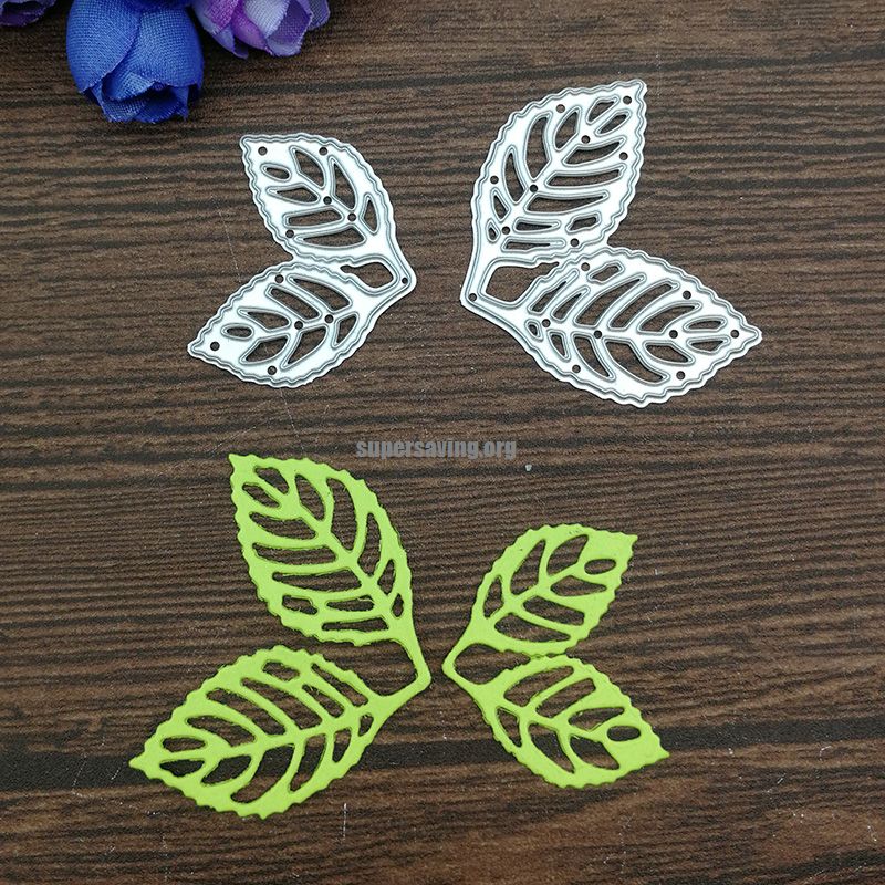 2pcs leaf decoration Metal Cutting Dies Stencil Scrapbooking Photo Album Card Paper Embossing Craft DIY