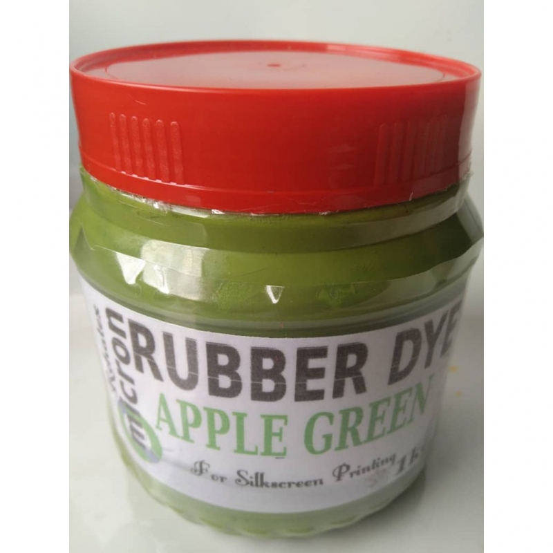Pre-Mixed Rubber Dye for silkscreen printing Apple Green - 1KG