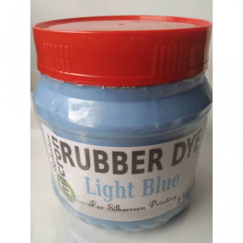Pre-Mixed Rubber Dye for silkscreen printing Light Blue - 1KG
