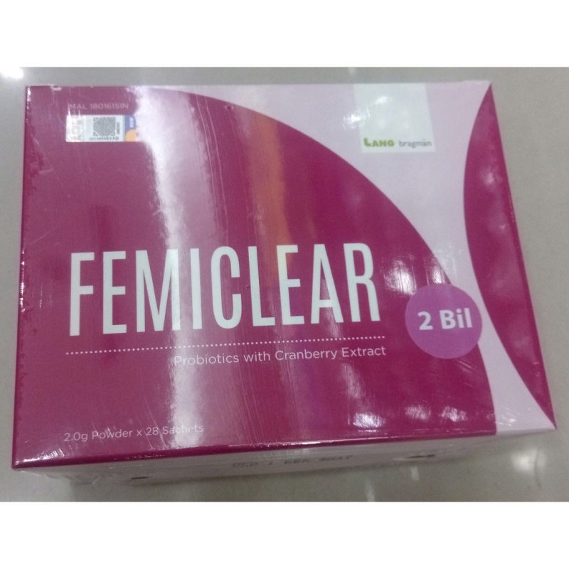 Lang Bragman Femiclear 2.5g Powder Per Sachet, 28 Sachets Per Box - 2 Billion CFU Probiotic Enhance Women Health