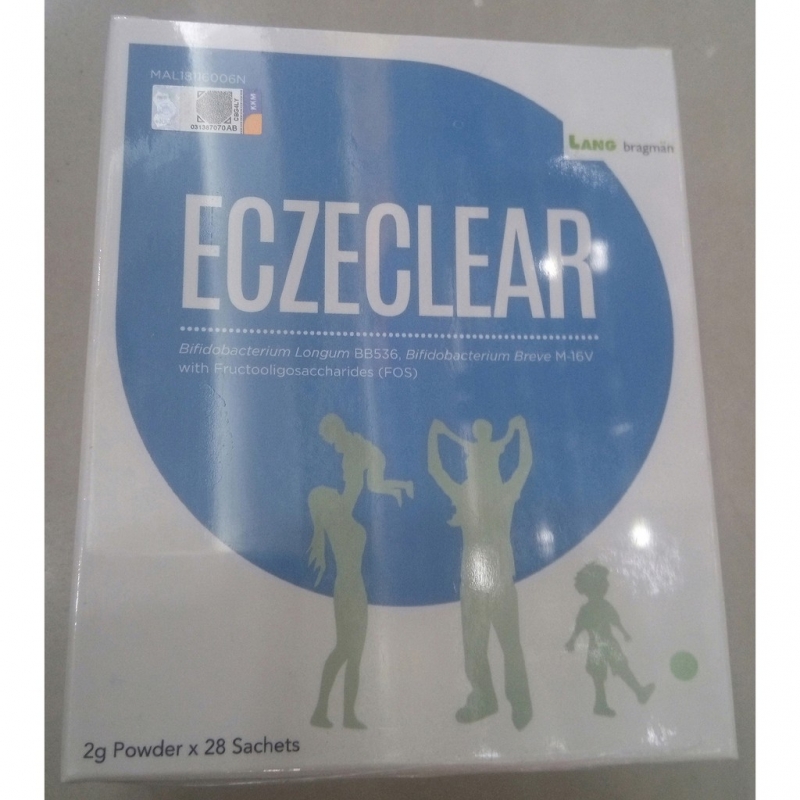 Lang Bragman Eczeclear 2g Powder Per Sachet, 28 Sachets Per Box - Probiotic Clear Eczema