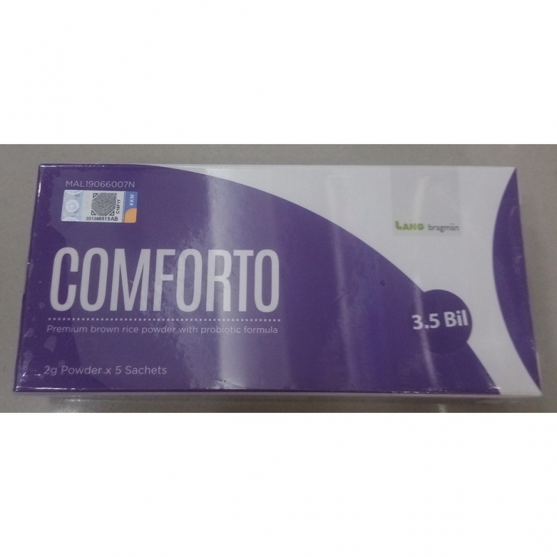Lang Bragman Comforto 2g Powder Per Sachet, 5 Sachets Per Box - Probiotic For Stomach Comfort