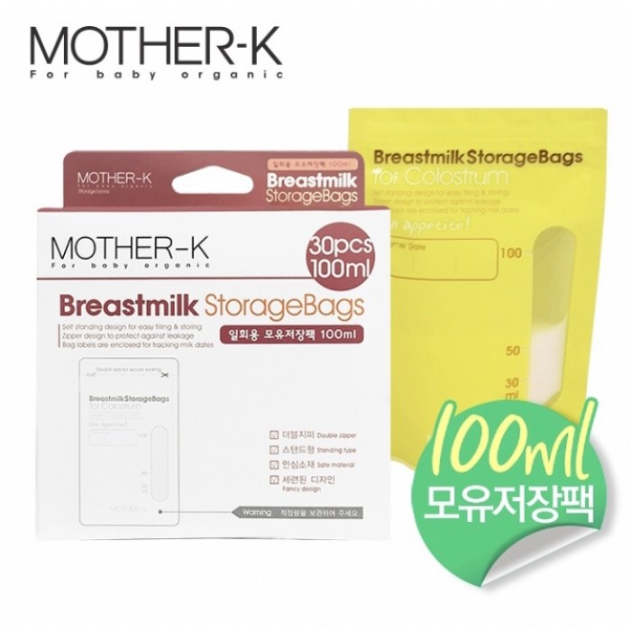 Mother-K Breastmilk Storage Bags 30pcs (100ml)
