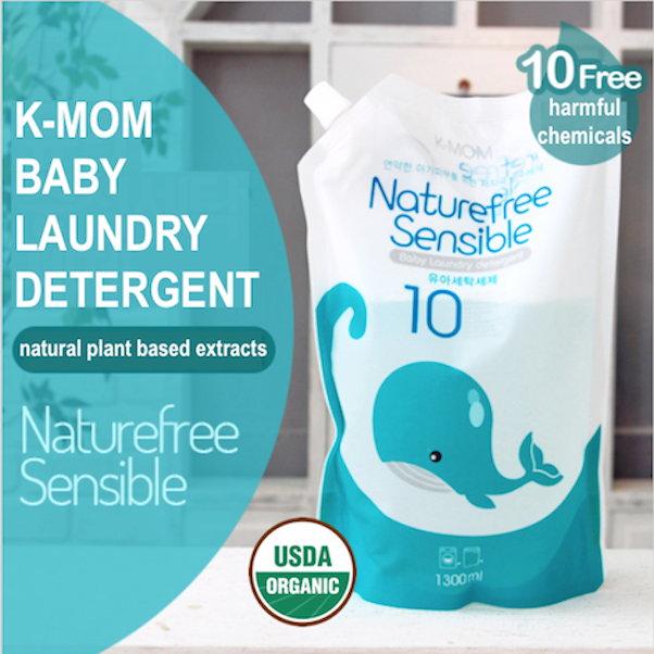 K-Mom USDA Organic Baby Laundry Detergent (1700ml) + Refill Pack (1300ml)