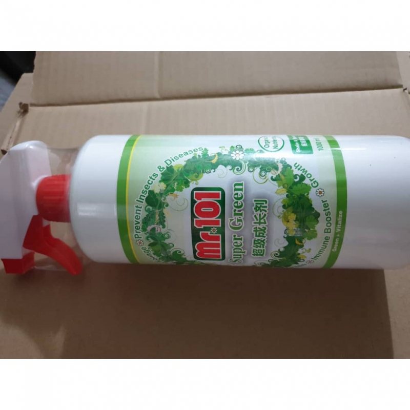 Super Green 1000ML Long lasting Foliar Fertilizer Plant Immune booster prevent insect Baja Air anti lalat 肥料水