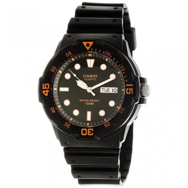 Casio Men's MRW200H-1EV Black Resin Quartz Watch with Black Dial