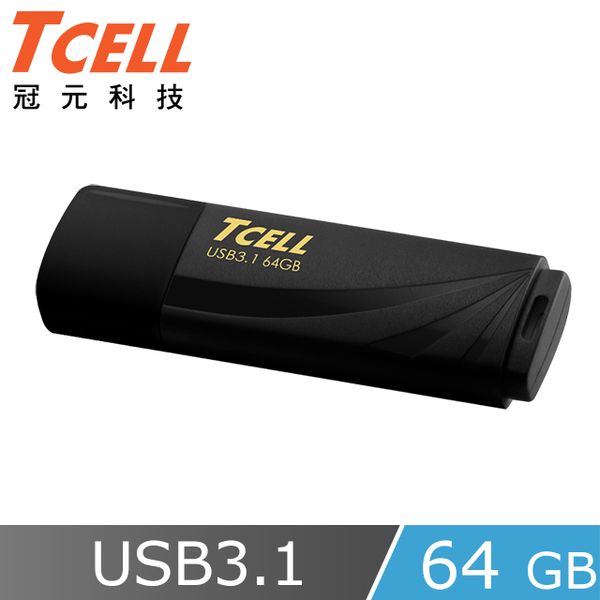 (tcell)TCELL Crown USB3.1 Gen1 64GB non-printed wind flash drive (fallen black)