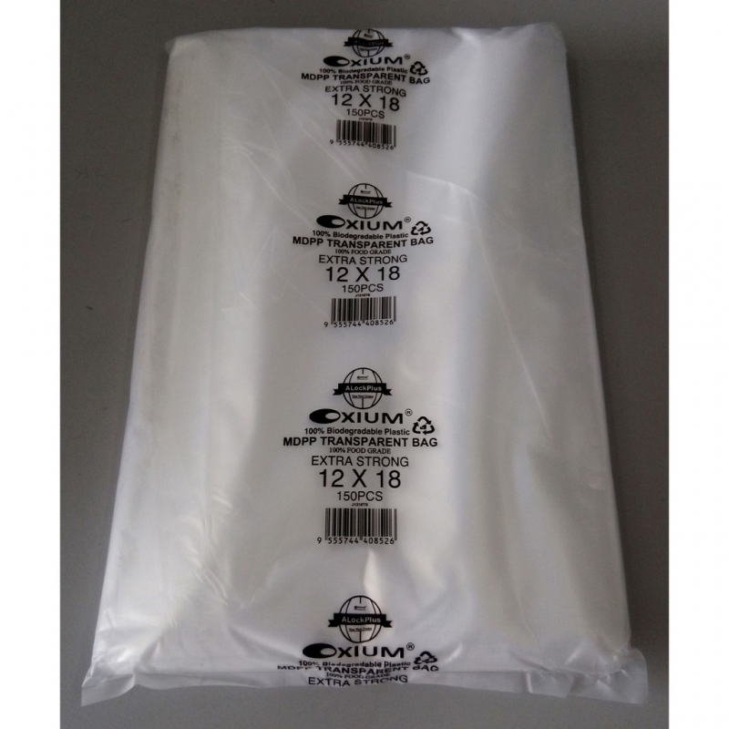 Clear MDPP 04 Plastic Bag / 12 x 18 inch Oxium Clear MDPP 04 (0.04mm) Plastic Bag - 150pcs / Thin MDPP Bag / Jenis Nipis