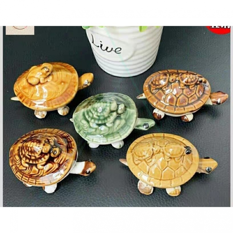 长寿龟会摇头摆尾的陶瓷乌龟摆件礼品 Shaking Head Little Turtle  ceramics tortoise decoration display