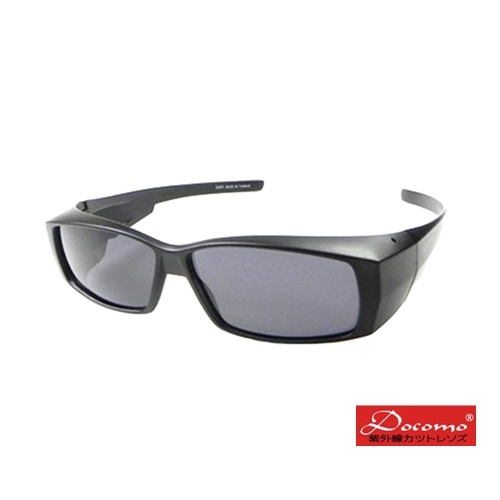 (Docomo)Widened type can be covered in myopia glasses [Docomo brand] UV400 sunglasses anti-glare anti-reflective PC grade Polarized lenses