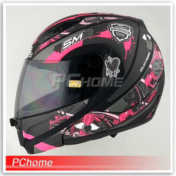 (SOL)[SOL SM3 Evil Angel CocaCola Helmet Fullface Helmet Matte Black