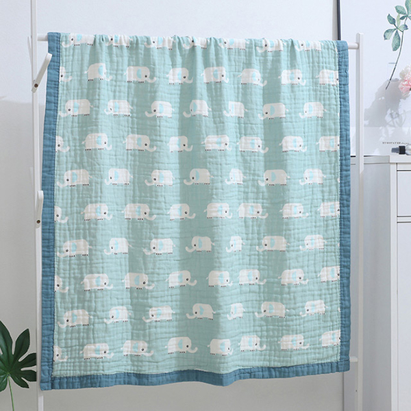 [Excellent selection] Childlike animal multifunctional pure cotton soft baby wash six-layer gauze towel air conditioning blanket wrap towel