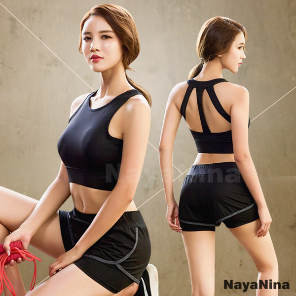 (Naya Nina)[Naya Nina] Minimalist Type U.S. Back-Rimless Sports Underwear M~XL (Black)