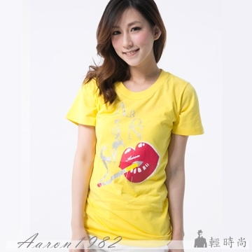 (Aaron1982)Aaron1982 foreign design models (yellow) foreign fashion fashionable design T Diao smoke mouth