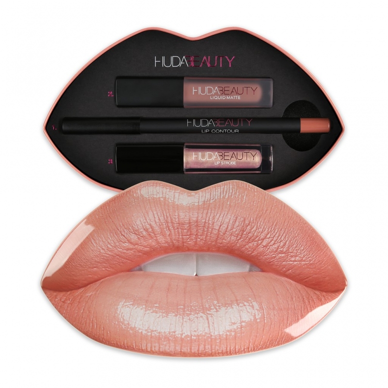 Huda Beauty 1 Contour & 2 Lipstick Set