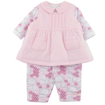 (LOVEWORLD)Children's clothes polar bear series clothing rompers (print pink)