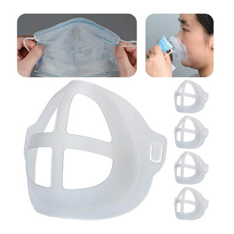 3D Face Mask Inner Support Frame Nose Mouth Smooth Breathing Health Accessories (5 units)