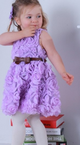 Gorgeous Flower Purple Dress