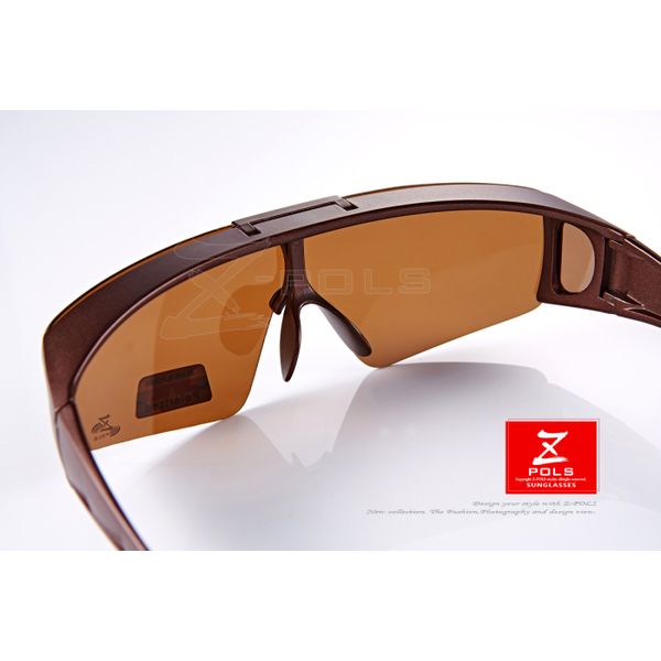 (Z-POLS)[Dingding Z-POLS can lift models] Increased design can be coated with myopia glasses! Polarized Polarized Polarized Sunglasses! (Texture fog tea models)