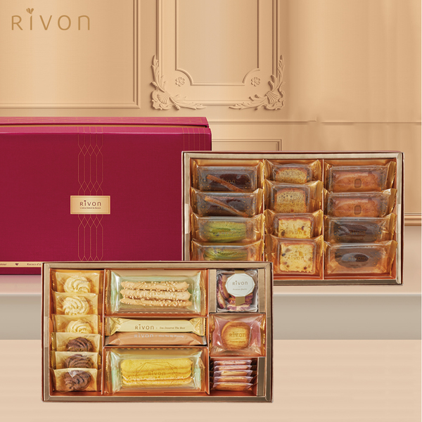 [Rivon] French Pastry gift box - Qiao Tao (two layers) (mentioned)