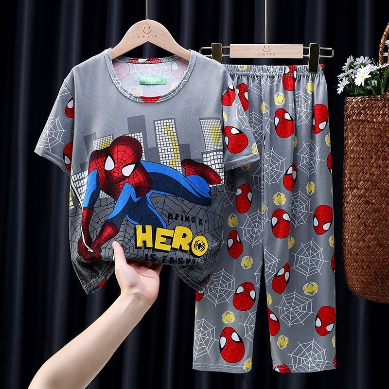 Short Sleeves Spiderman Pyjamas