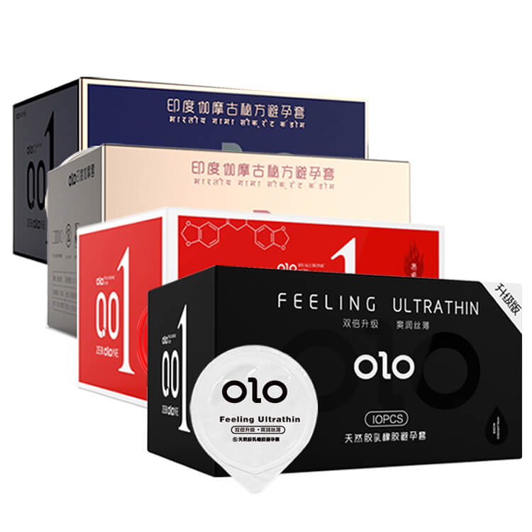 OLO 001 Condom Hyaluronic Acids Ultra Thin Condoms 10pcs (100% Original and Ready Stock)