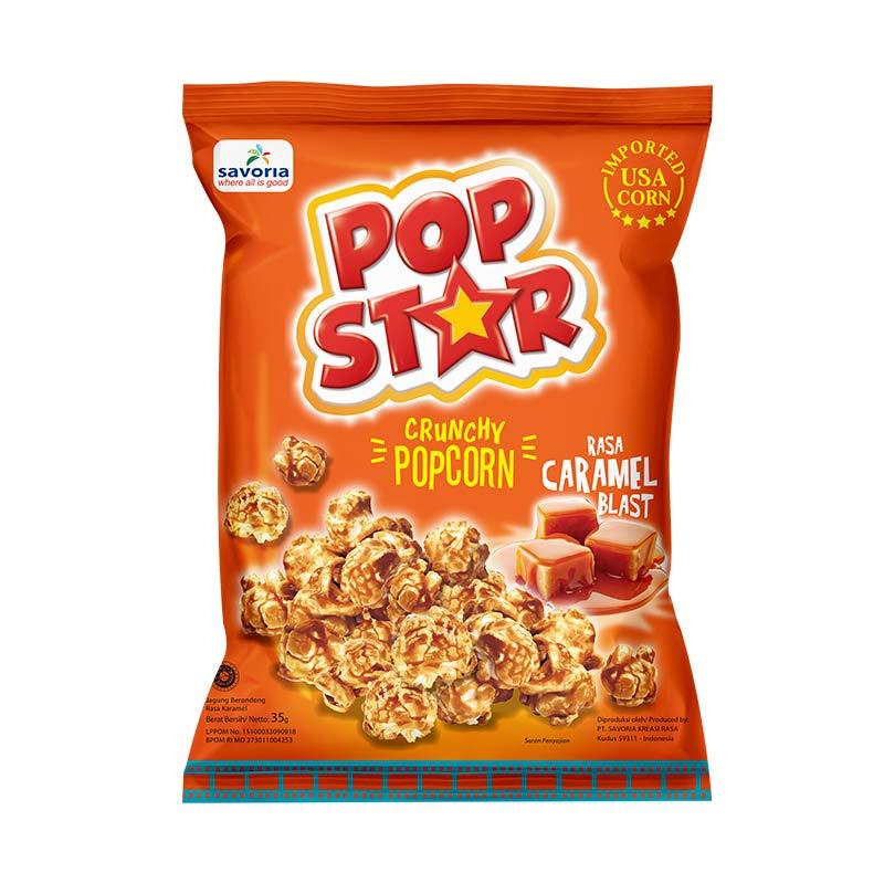POPSTAR Crunchy Popcorn Rasa Caramel Blast [35g]