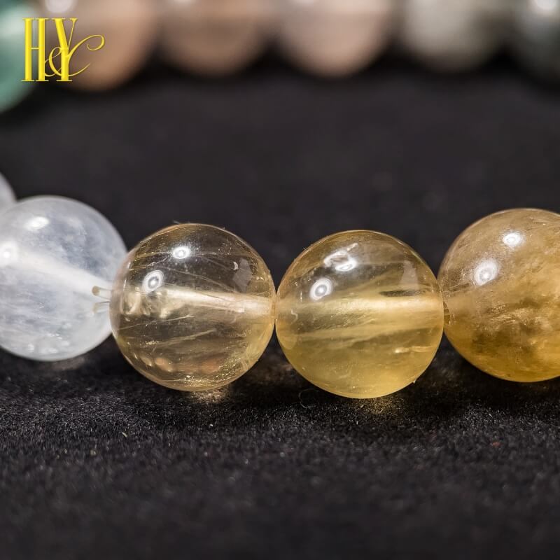 [H & Y] Natural Fluorite Fluorspar Bracelet Natural Gemstones
