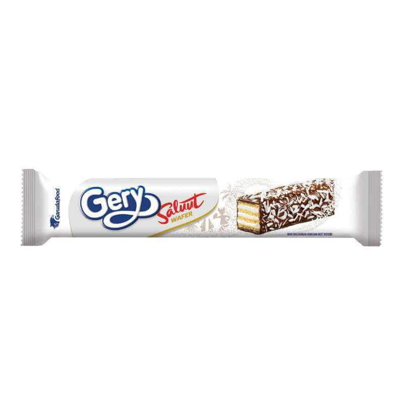 Gery Saluut Wafer Cream Coklat Tabur Kelapa [21 g]