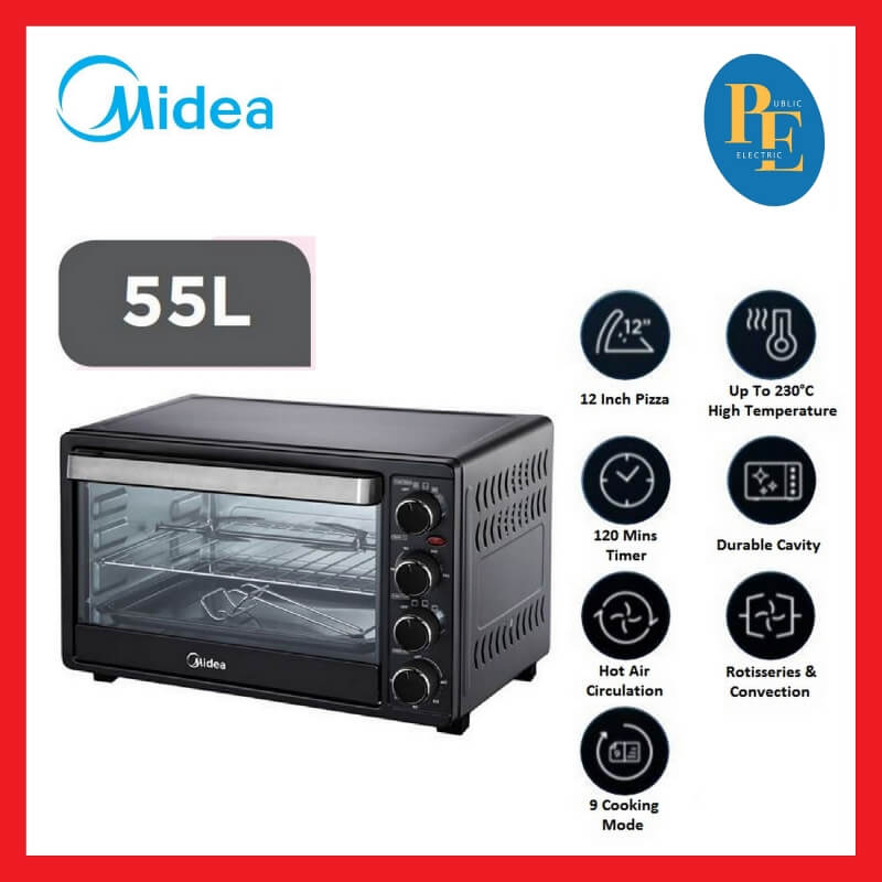 Midea 55L Electric Oven With Rotisseries Function - MEO-55RCL-BK