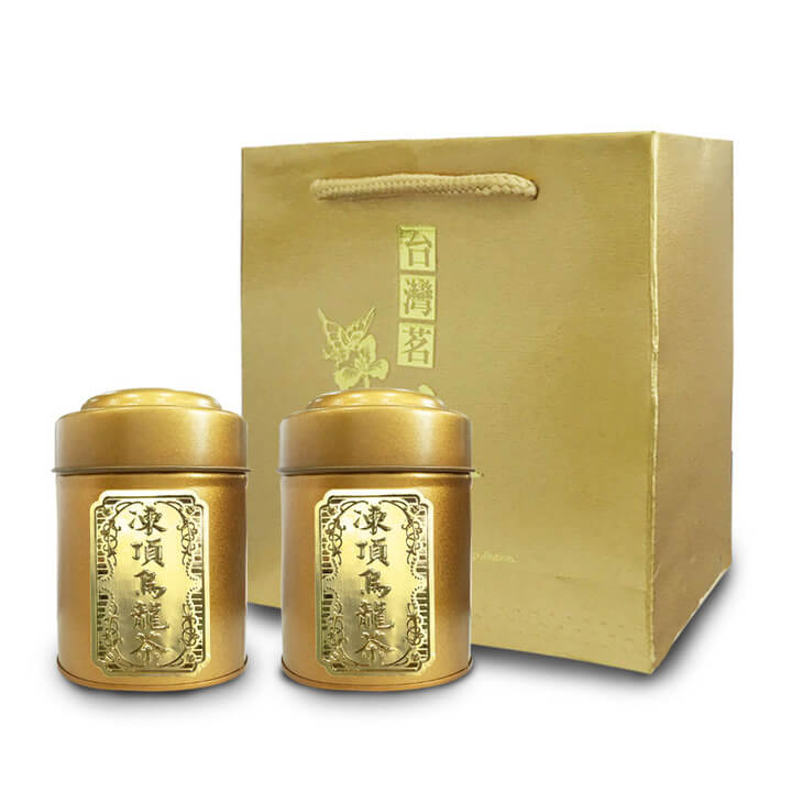 [MING CHI TEA COMPANY] Two Liang Sprinkle Gold Gift Box | Dongding Oolong (75g*2 cans) (with carrying bag)