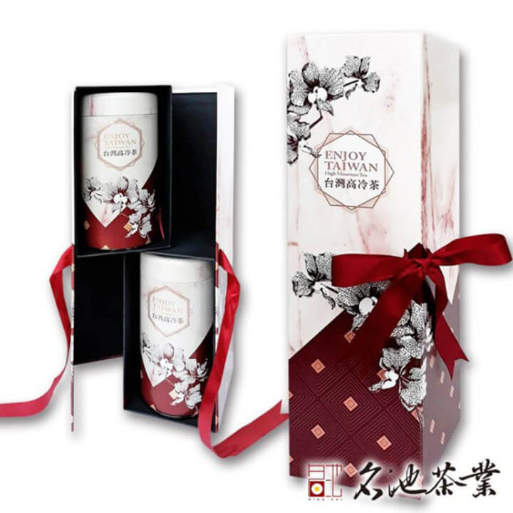 [名池茶業] 歡沁台灣高冷茶綜合禮盒 | 紅烏龍+阿里山 (150g*2罐) (附提袋)