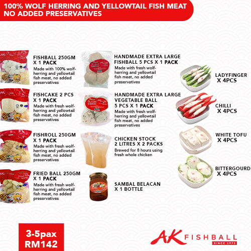 AK Fishball Steamboat Package (3-5 Pax)