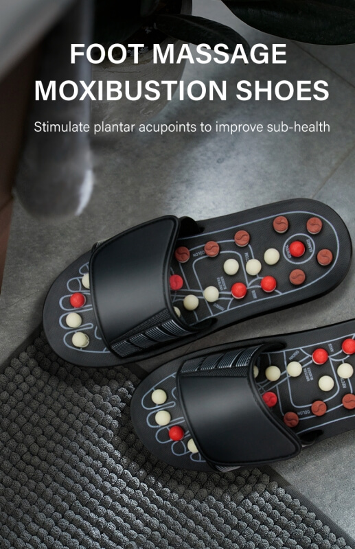 Feet Massage Slippers Foot Reflexology Acupuncture Therapy Massager Walk Stone