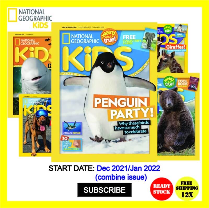 (Start February 2022) National Geographic Kids 1 Year (10 issues) Subscription Offer!!!