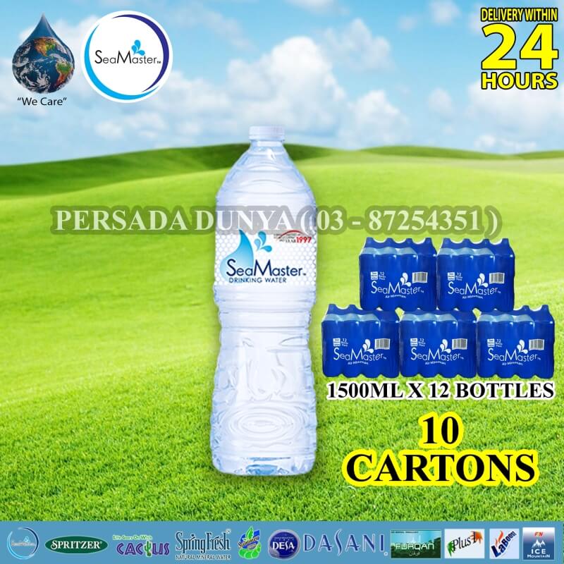 PACKAGE OF 10 SHRINK PACK : SEAMASTER DRINKING WATER 1500ML X 12 BOTTLES
