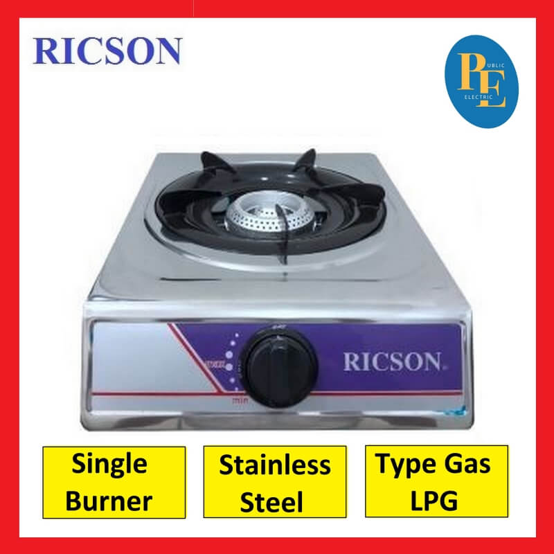 Ricson Stainless Steel Single Burner Gas Cooker Gas Stove GS101