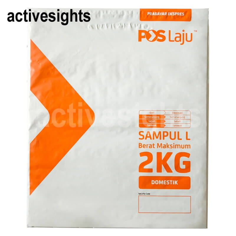 Pos Laju Prepaid Courier Parcel Envelope Bag Size L 2kg Orange