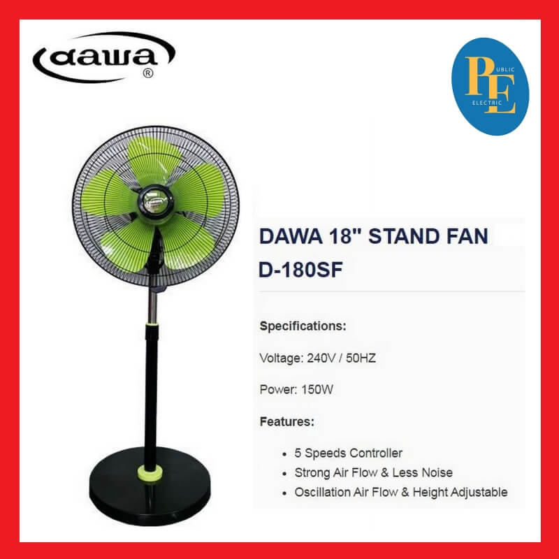 Dawa 18” 5 Speed Commercial Stand Fan - D-180SF