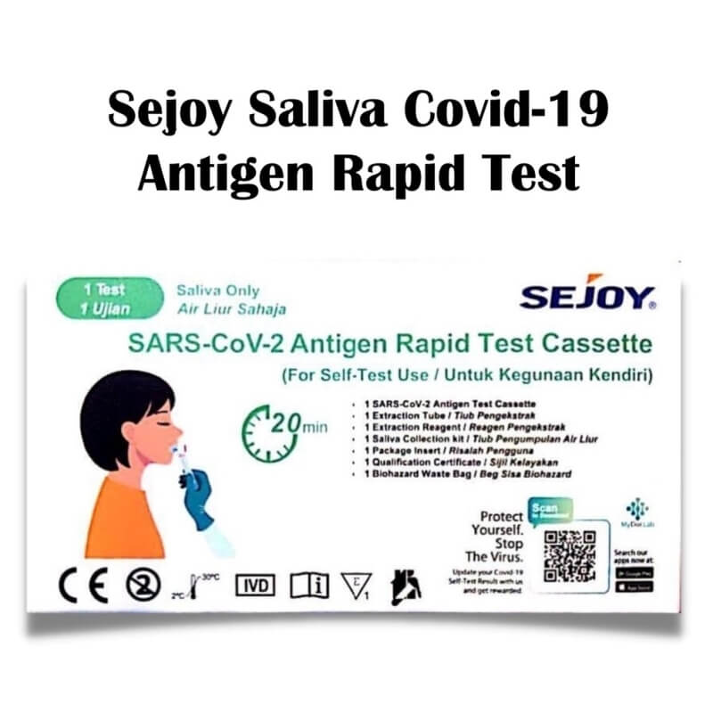 SEJOY Saliva Test Kit COVID-19 Antigen Rapid Test Cassette