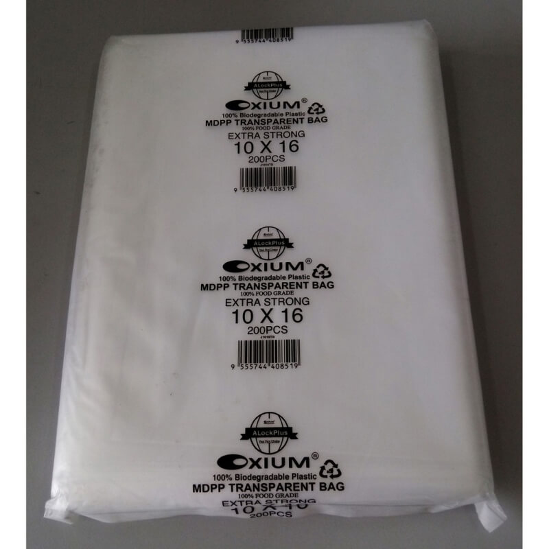 MDPP 04 Plastic Bag / 10 x 16 inch Oxium Clear MDPP 04 (0.04mm) Plastic Bag - 200pcs / Thin MDPP Bag / Jenis Nipis