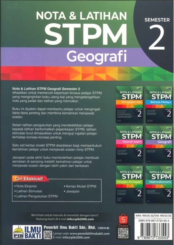 NOTA&LATIHAN GEOGRAFI SEMESTER 2 STPM 2022